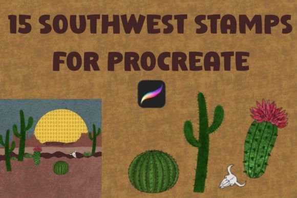 15 Southwest Stamps for Procreate: A Designer's Desert Toolkit
