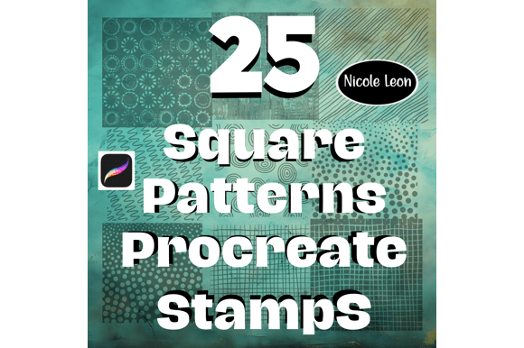 25 Square Patterns Procreate Brushes: Geometric Flair for Digital Artists