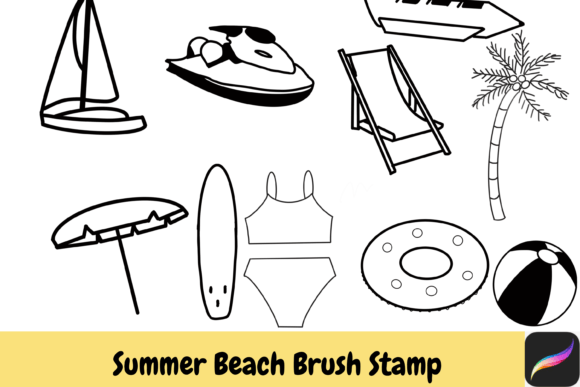 Bring Summer to Your iPad: Procreate Beach Stamp Brushes