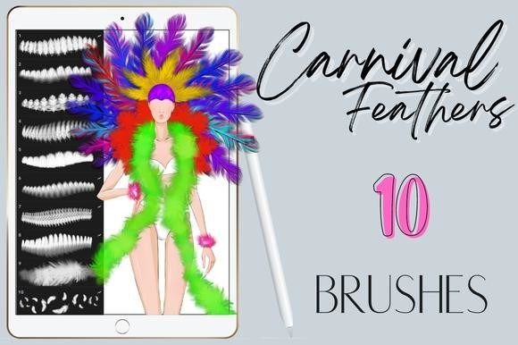 Celebrate with Procreate Carnival Feather Mardi Gras