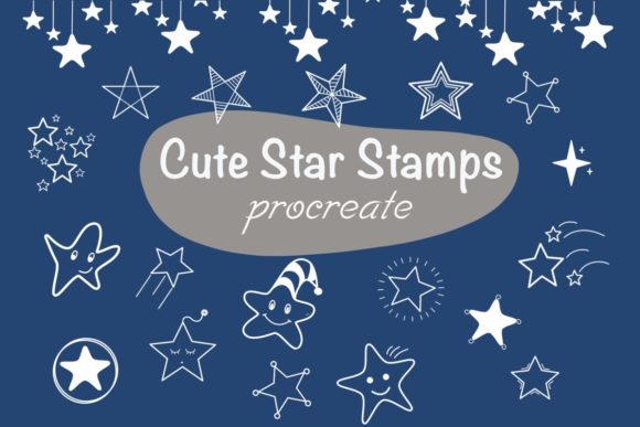 Cute Star Procreate Brush Stamps: Quick Digital Embellishments
