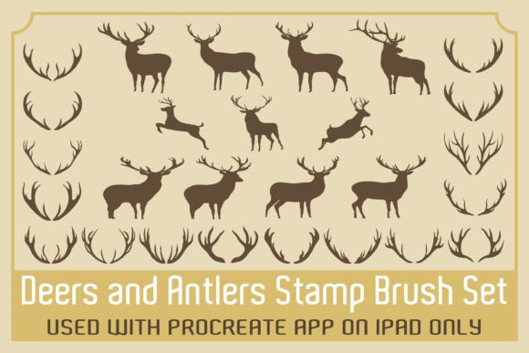 Deers and Antlers Brush Stamp Set: A Toolkit for Modern Design