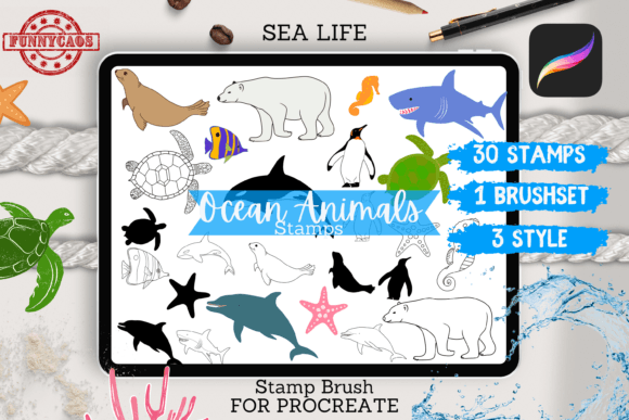 Dive Into Digital Art: Unlocking Creativity with Procreate Ocean Stamps
