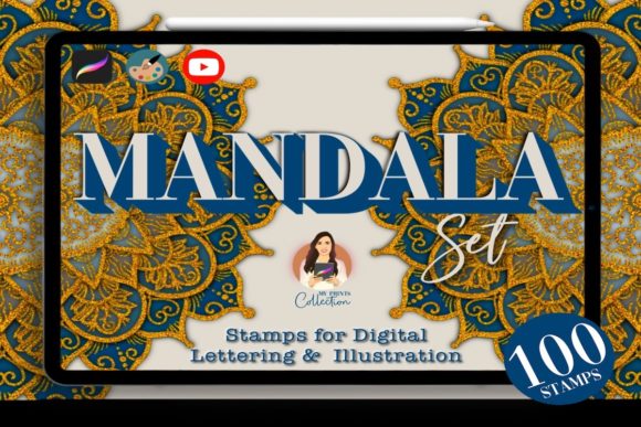 Mandala Procreate Brush Set: 100 Stamps for Digital Art