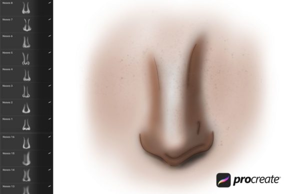 Master Digital Art with Nose Procreate Stamps