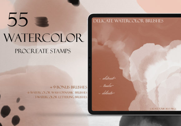 Unleash Artistry: The Delicate Watercolor Procreate Brush Set
