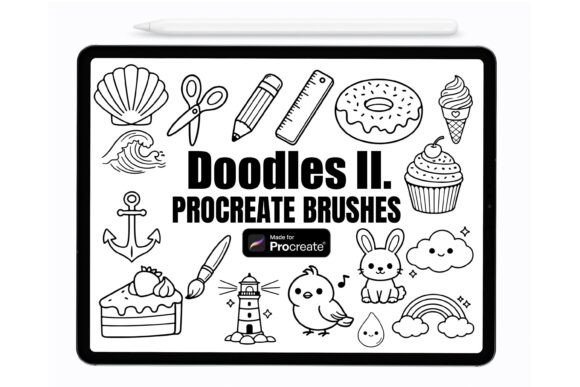 Unlock Playful Designs with Doodles II Procreate Stamps